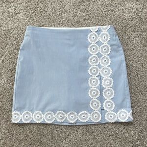 Crown and ivy skort blue and white stripe
